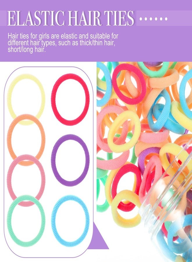 obeoby 150 Pack Soft Seamless Hair Bands and Ponytail Holders - Elastic No Damage Hair Accessories for Girls and Toddlers - Image 4